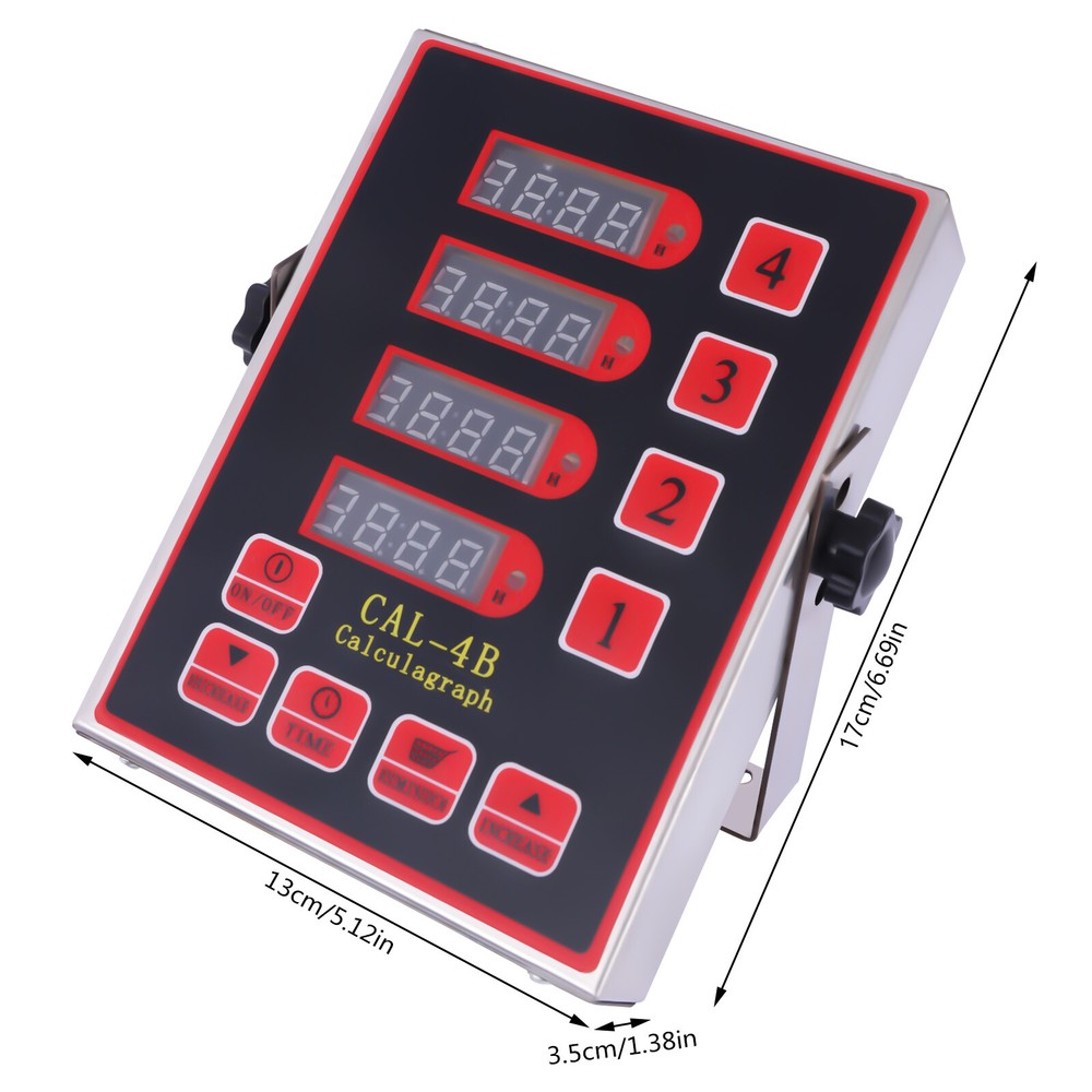 4 Channel Kitchen Timer 110V Commercial Digital Kitchen Timer 3 Stages Reminder