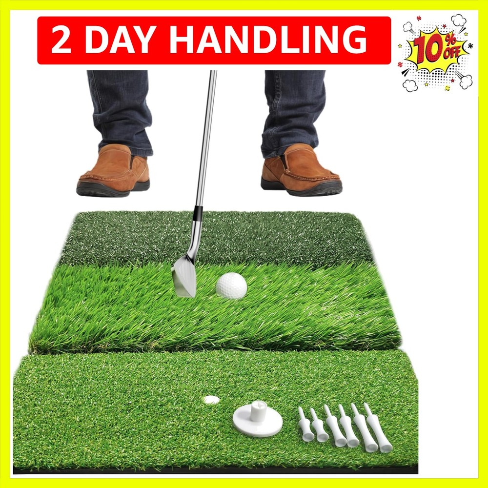 Golf Hitting Mat, Golf Training Mat for Swing Path Feedback Detection Batting...