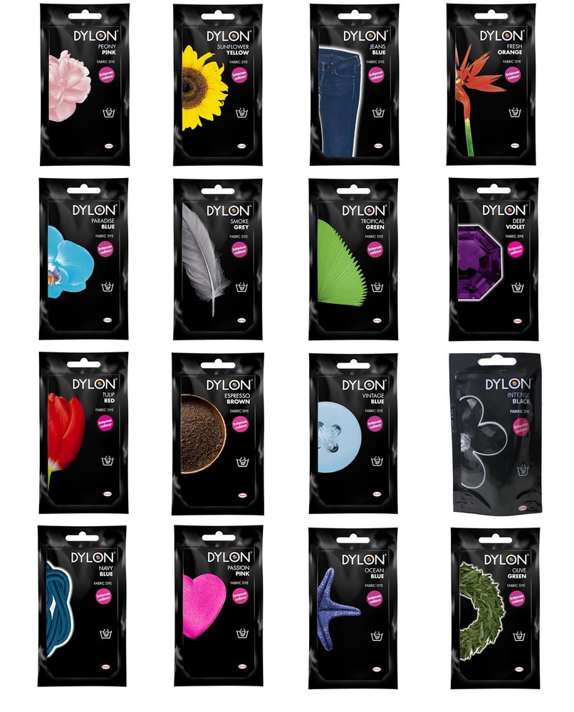 6 Pack Dylon Fabric Dye Satchets 50g (various)