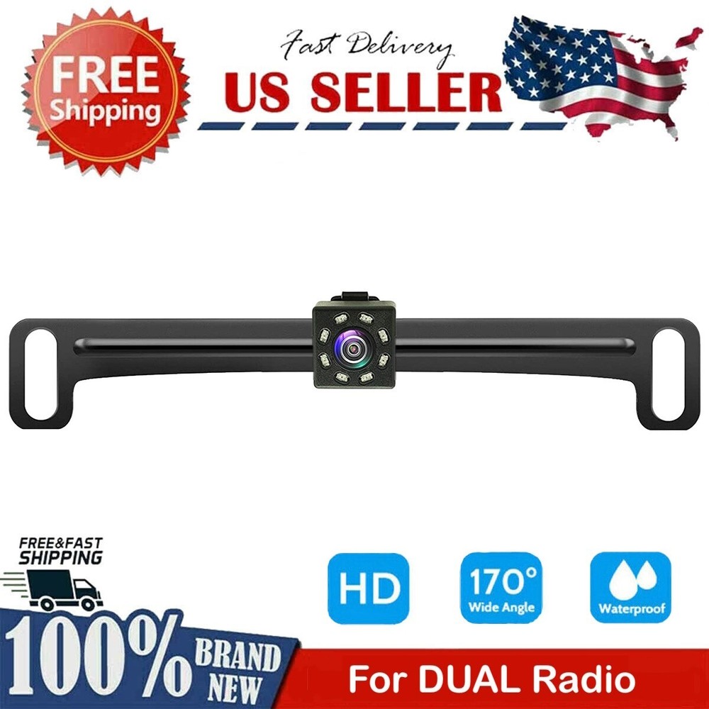 Backup Camera Rearview License Plate for DUAL XDCPA10BT