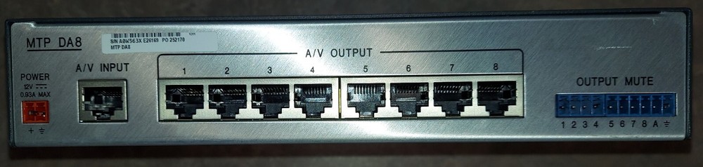 Extron Twisted Pair Distribution Amplifier MTP DA8 with Power Supply