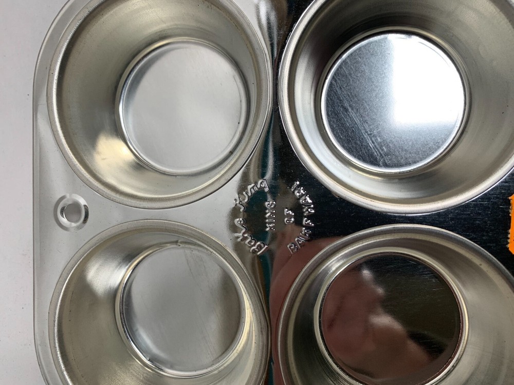 Lot "2" Vintage Bake King Rectangle Muffin Bakeware Pan (B4)