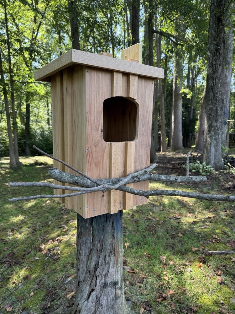 Cedar Barred Owl Nest Box Unfinished