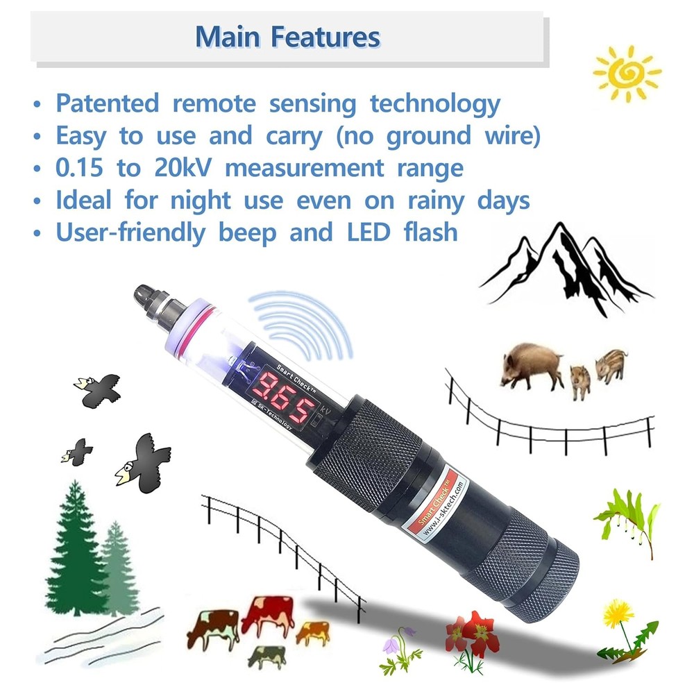 Electric Fence Tester Voltmeter 20,000V