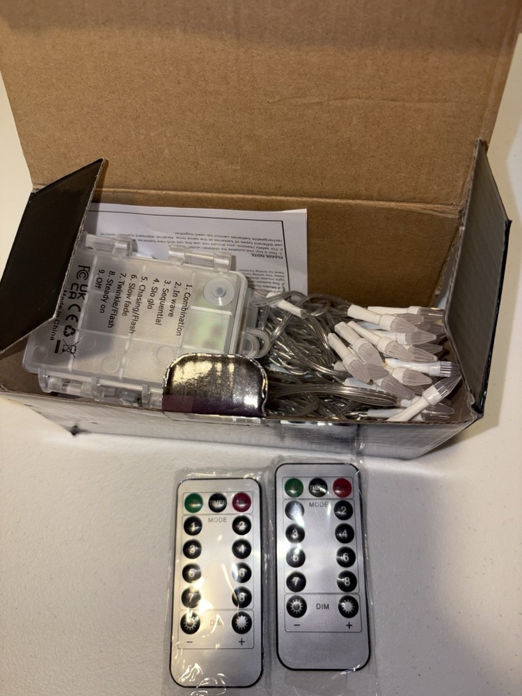 Solhice 2 Pack Christmas Lights With Remote Control