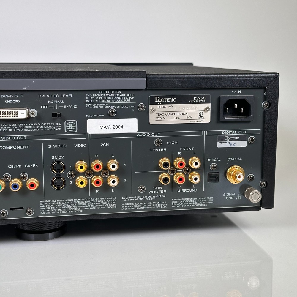 Esoteric DV-50 CD Audio DVD Player Remote; AS-IS