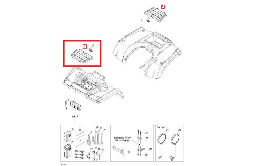 CAN-AM STORAGE COVER, BLACK 708200050