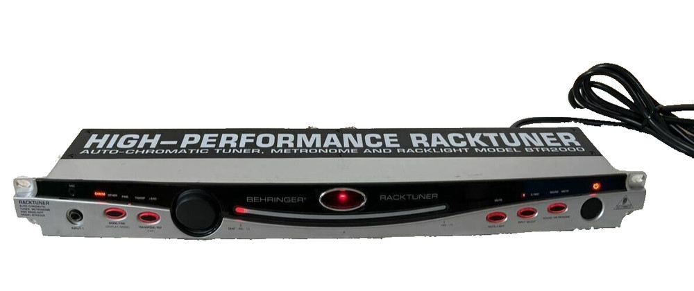 Behringer BTR2000 Guitar Tuner Silver Operation Confirmed Good