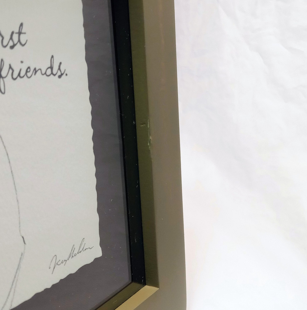 Hallmark Ken Sheldon “First Friends" with Tags Frame Print Some Defects READ