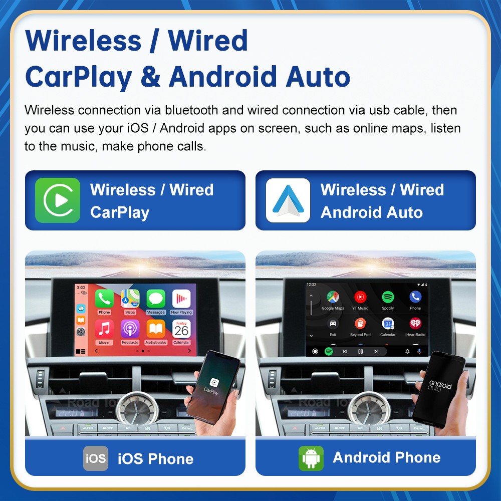 Wireless CarPlay Android Auto High Configuration Module For Lexus RX 2016-2019