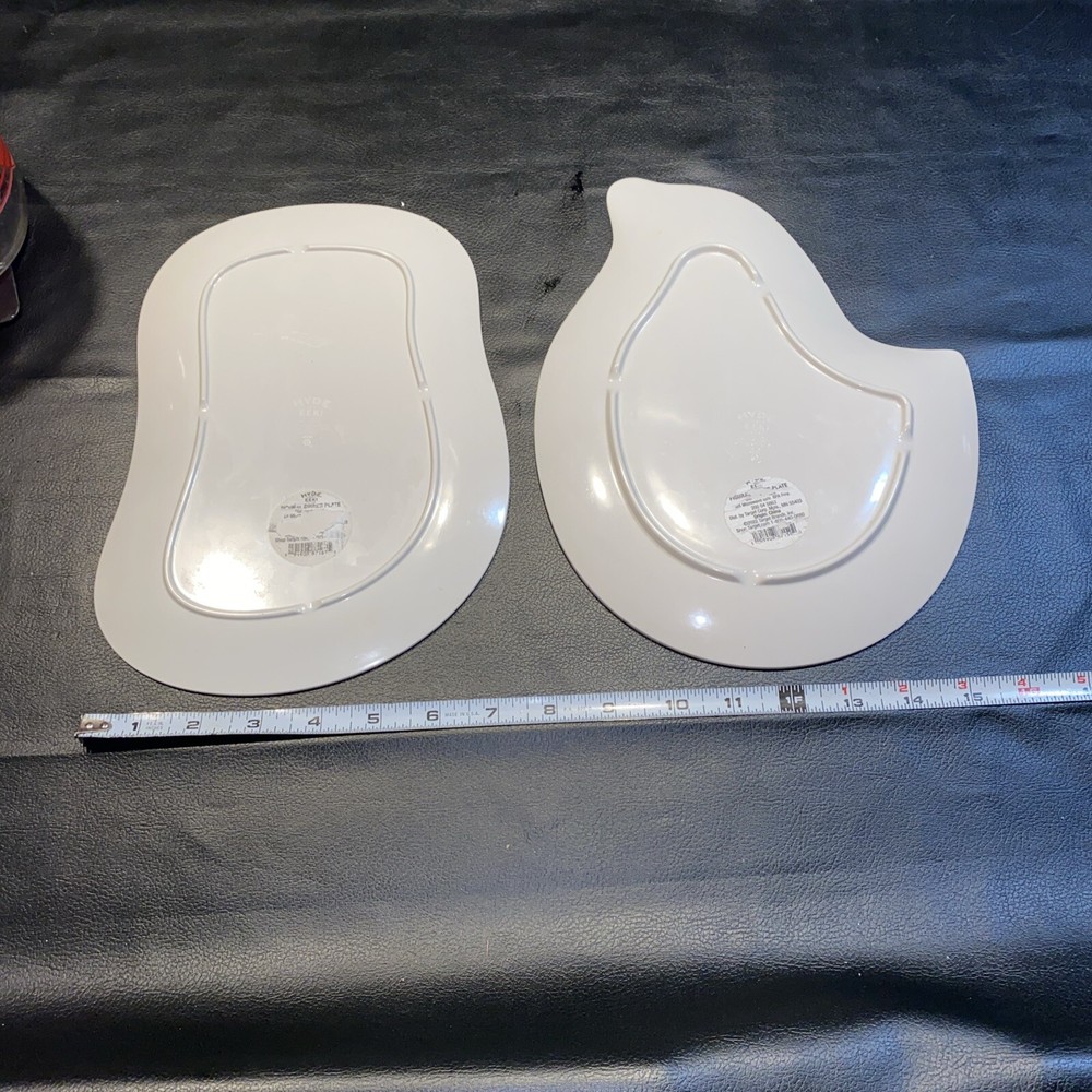 Hyde & Eek Melamine Plates Hey Boo Skeleton & Cat Witch