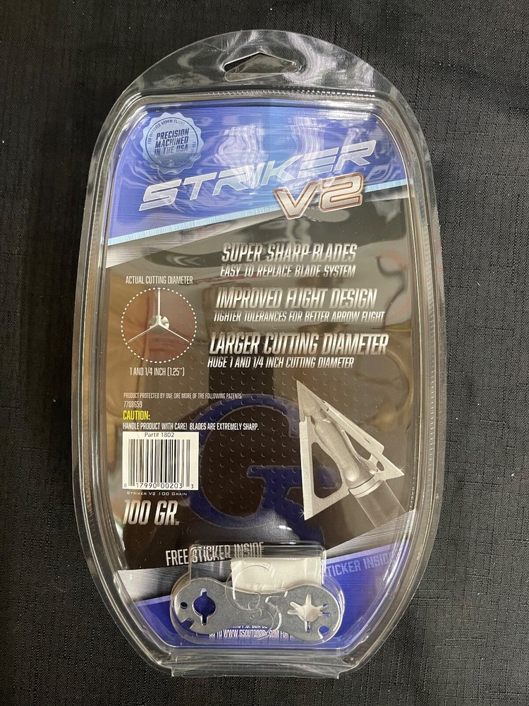 G5 Striker V2 Fixed Blade Broadhead Standard 3 Pack BRAND NEW