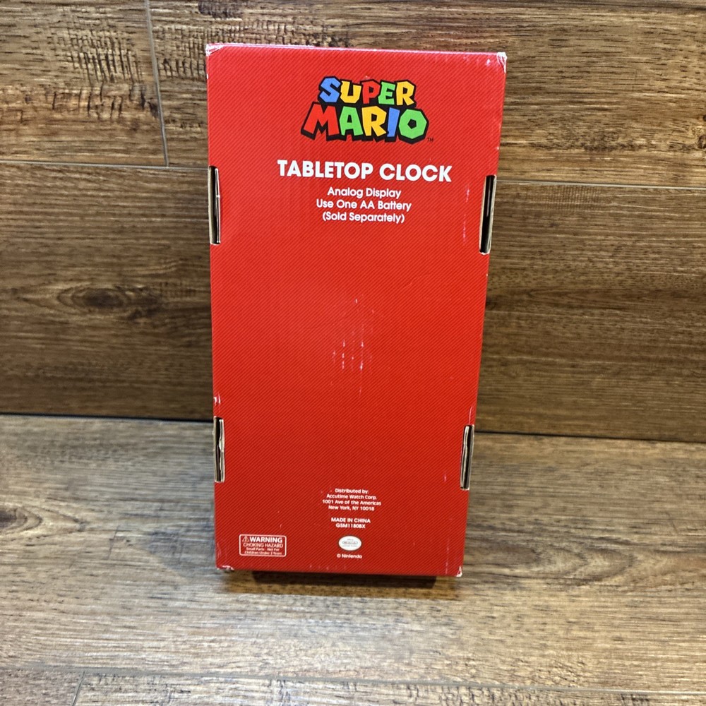 Nintendo Super Mario Tabletop Clock Battery Powered