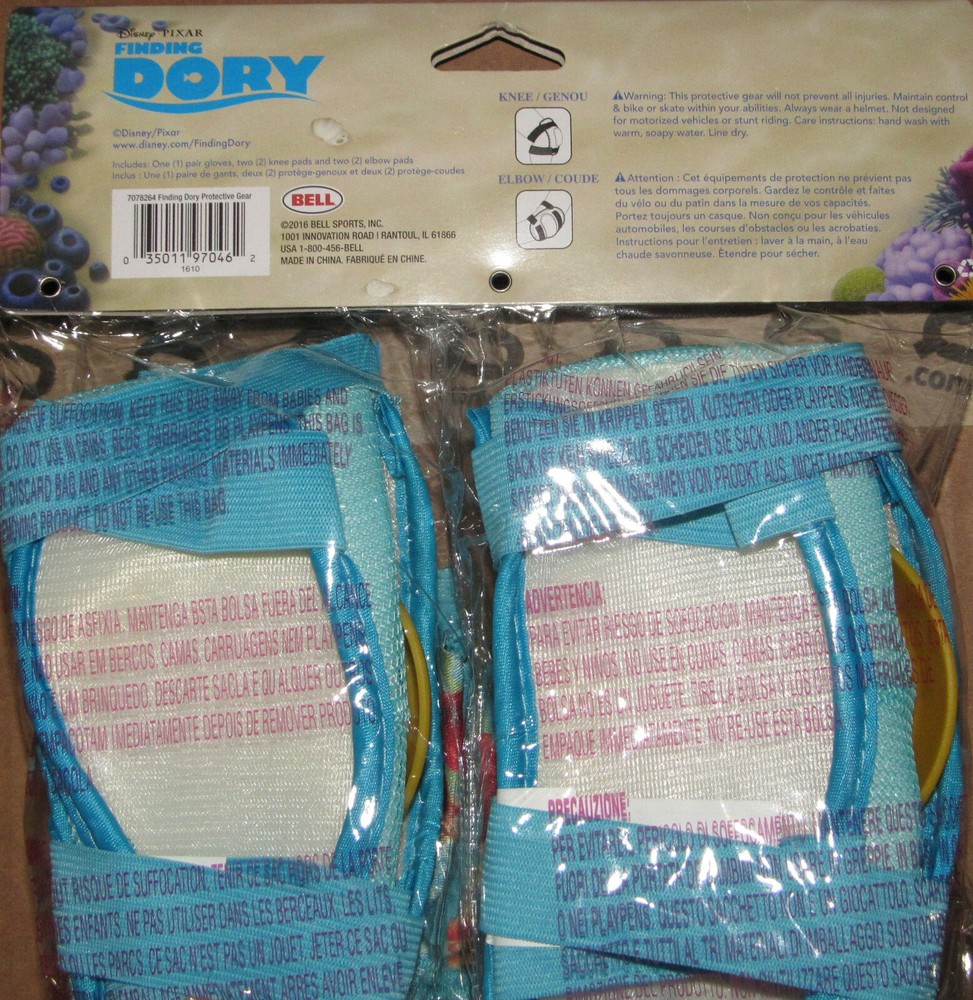 Disney’s Finding Dory Protective Gear - Bicycle knee pad & glove set