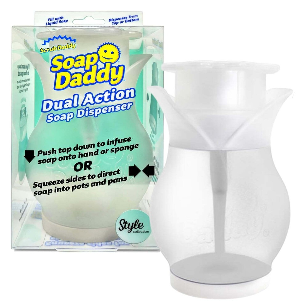 Scrub Daddy Soap Dispenser - Soap Daddy, Dual Action for Kitchen, Refillable