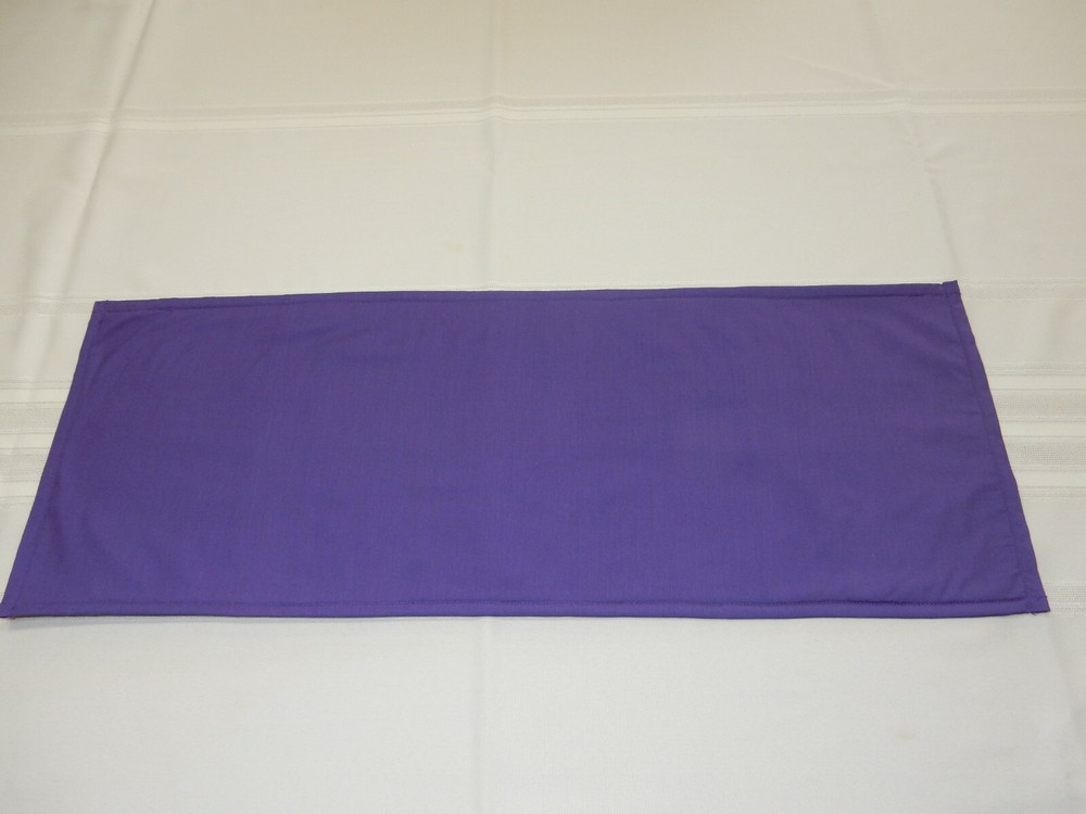 Table Runner 10 x 27 Hotplate or Centerpiece Bar Top Solid Purple Reverse Side