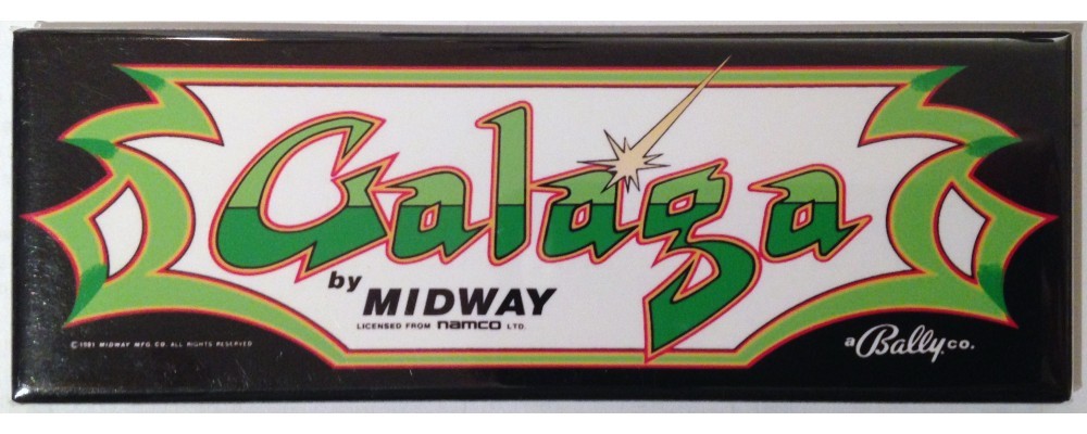 Galaga Arcade Game Marquee Fridge Magnet
