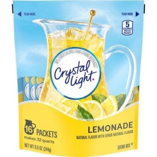 Crystal Light Lemonade Pitcher Pack   Contains 16 packets..  each makes 2 quarts
