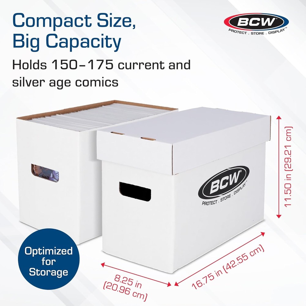 BCW Short Comic Storage Box 10 Pack Durable 200 lb