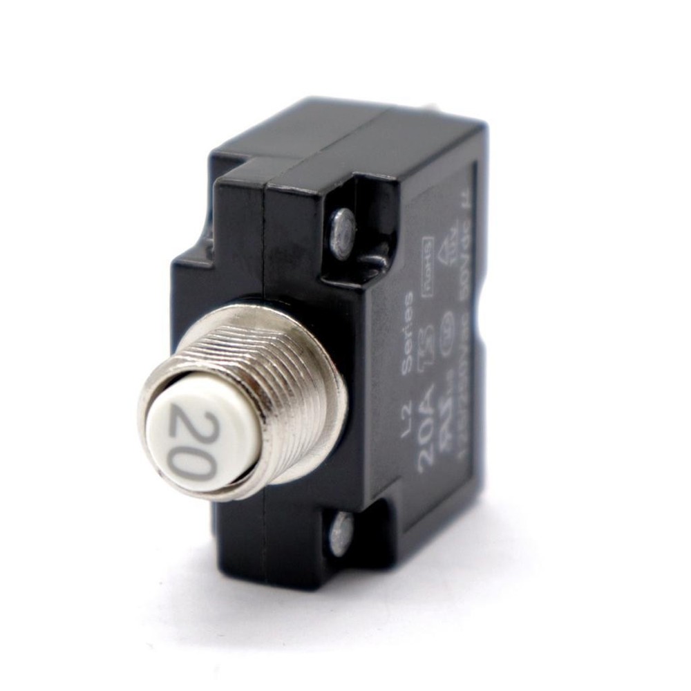 50V DC 2 Push Button Circuit Breaker Resettable Overload