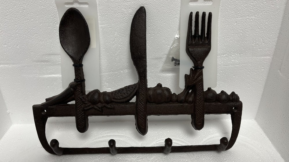 Cast Iron Kitchen Hanger - Fork, Knife, Spoon
