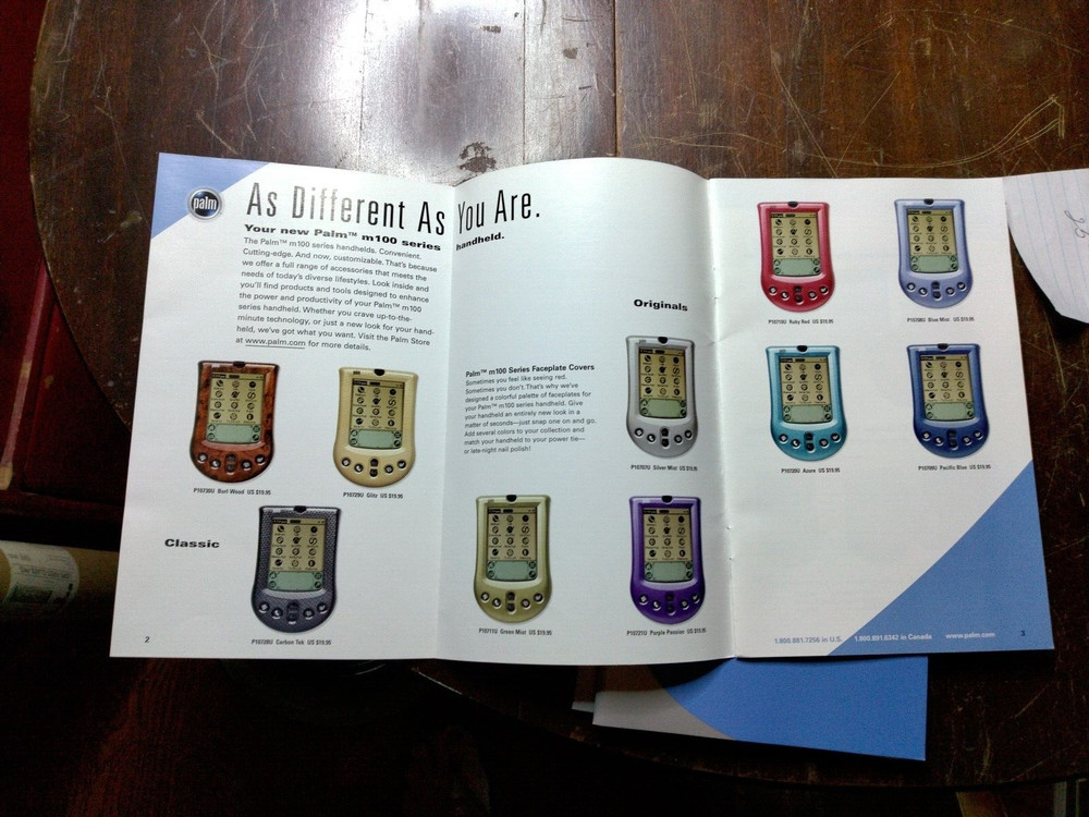 Palm m100 handheld instructions accessories registration no device