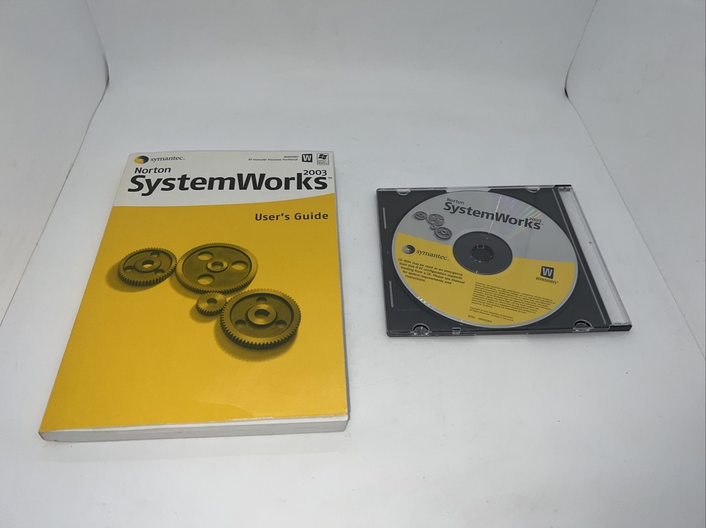 Symantec Norton 2003 System Works Windows Home/XP Pro/2000/Me/98 Disc & GuideMX7