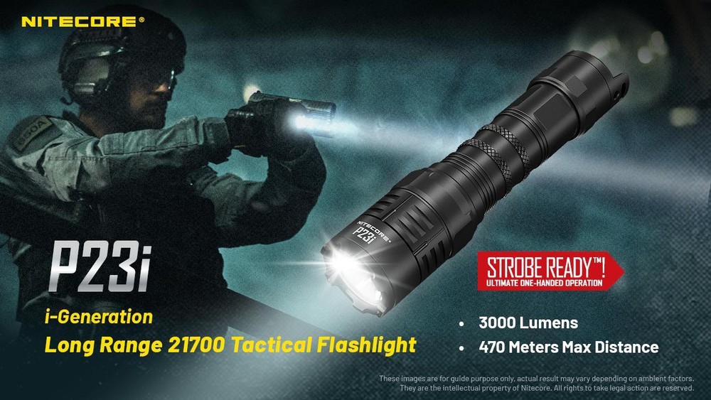 Nitecore P23i Long range Tactical Flashlight -3000 lumens