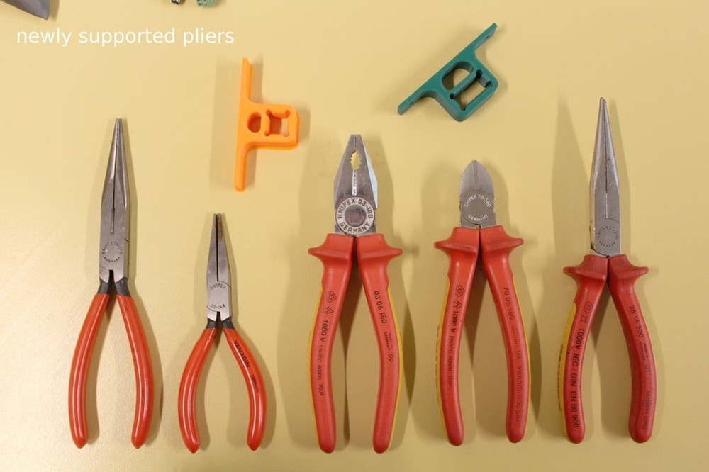 Pliers Wall Mount Organizer - Knipex Compatible Tool Holder for Workshop Garage