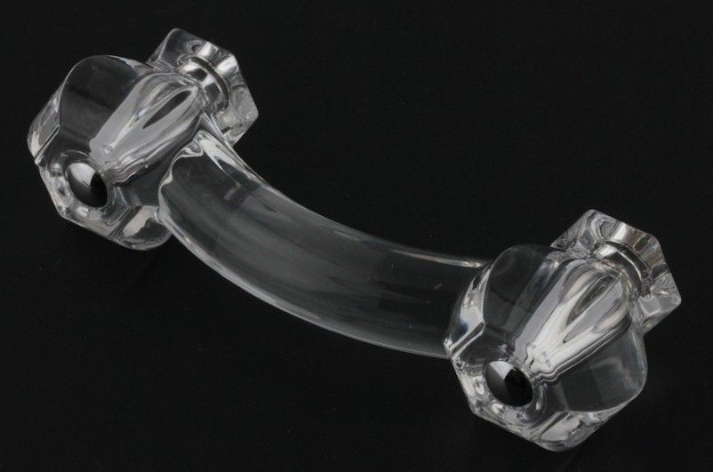 (5 Pack) 3 inch Depression Glass Style Pull Clear Acrylic