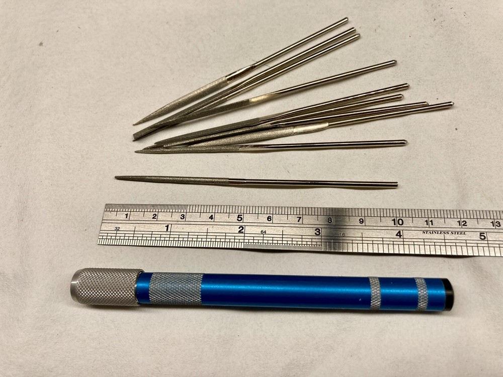 Mini 4” Diamond File Set 10 piece with Handle