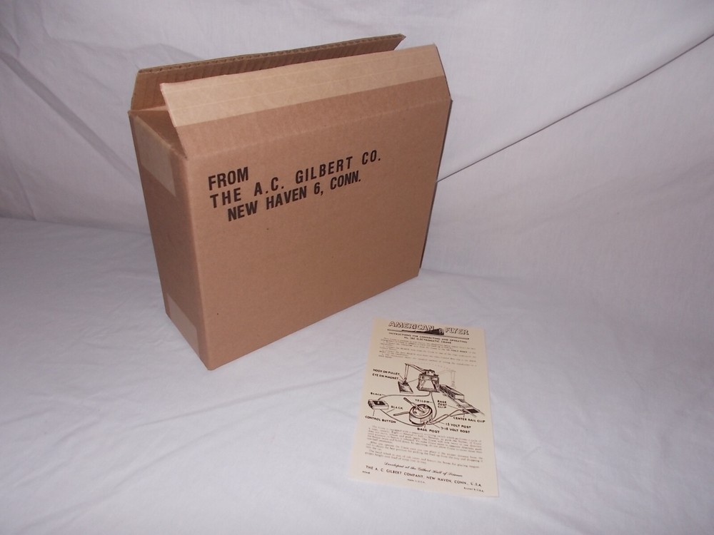 AMERICAN FLYER REPRODUCTION 583 ELECTROMAGNETIC CRANE BOX & INSTRUCTIONS ONLY