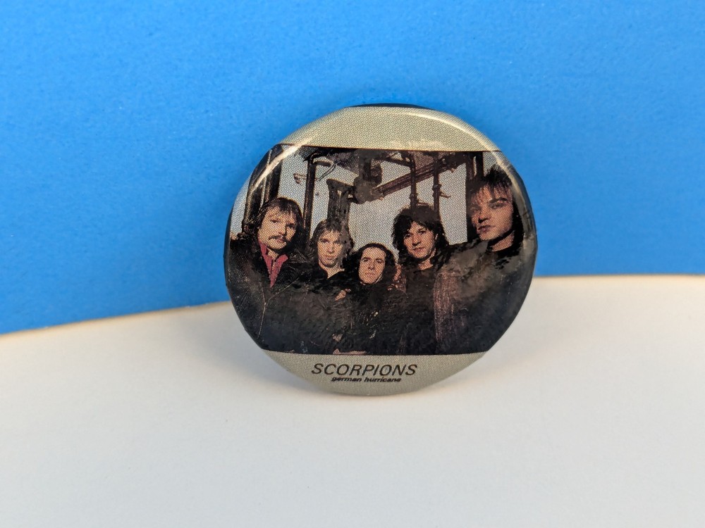 Scorpions German Hurricane Vintage 80s Button Pin
