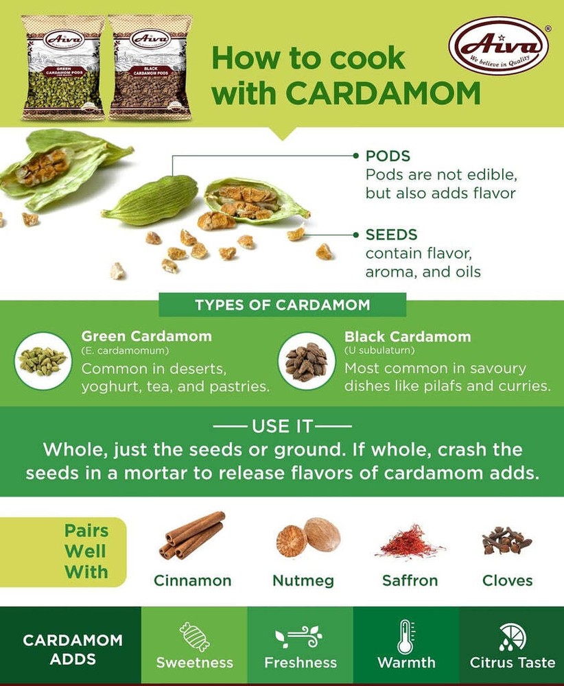 Aiva Black Cardamom Pods
