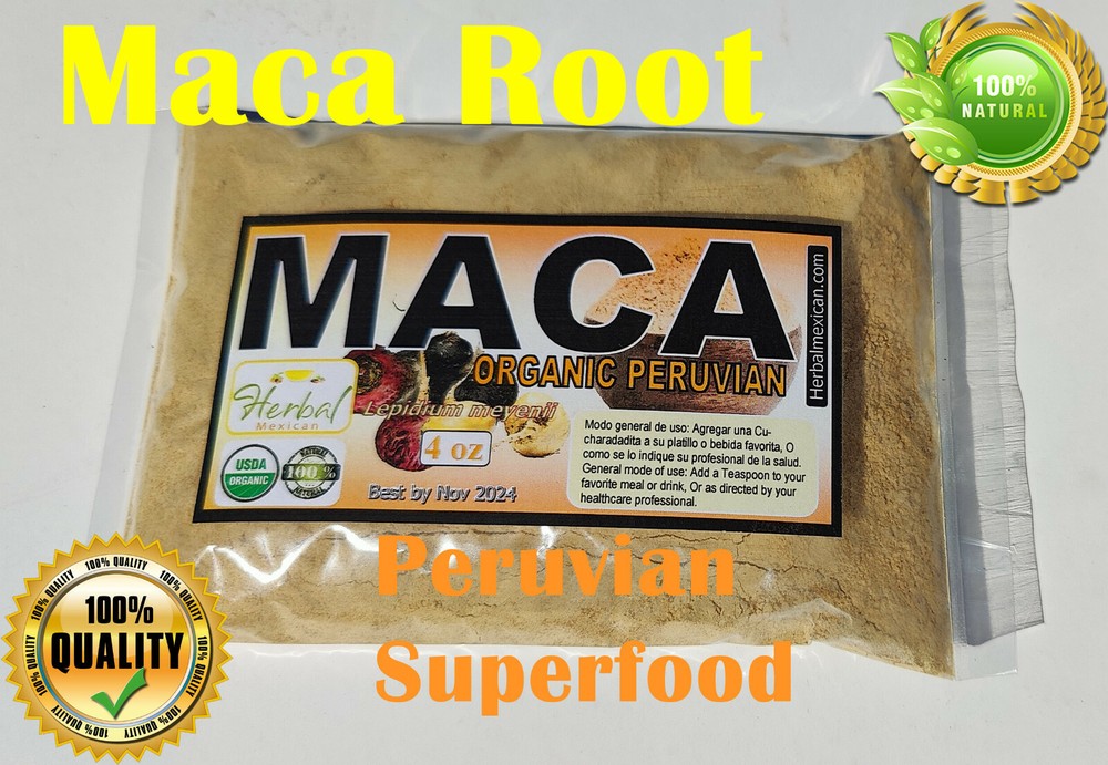 4oz Maca, maca root powder, organic yellow maca powder, peruvian raw maca root !