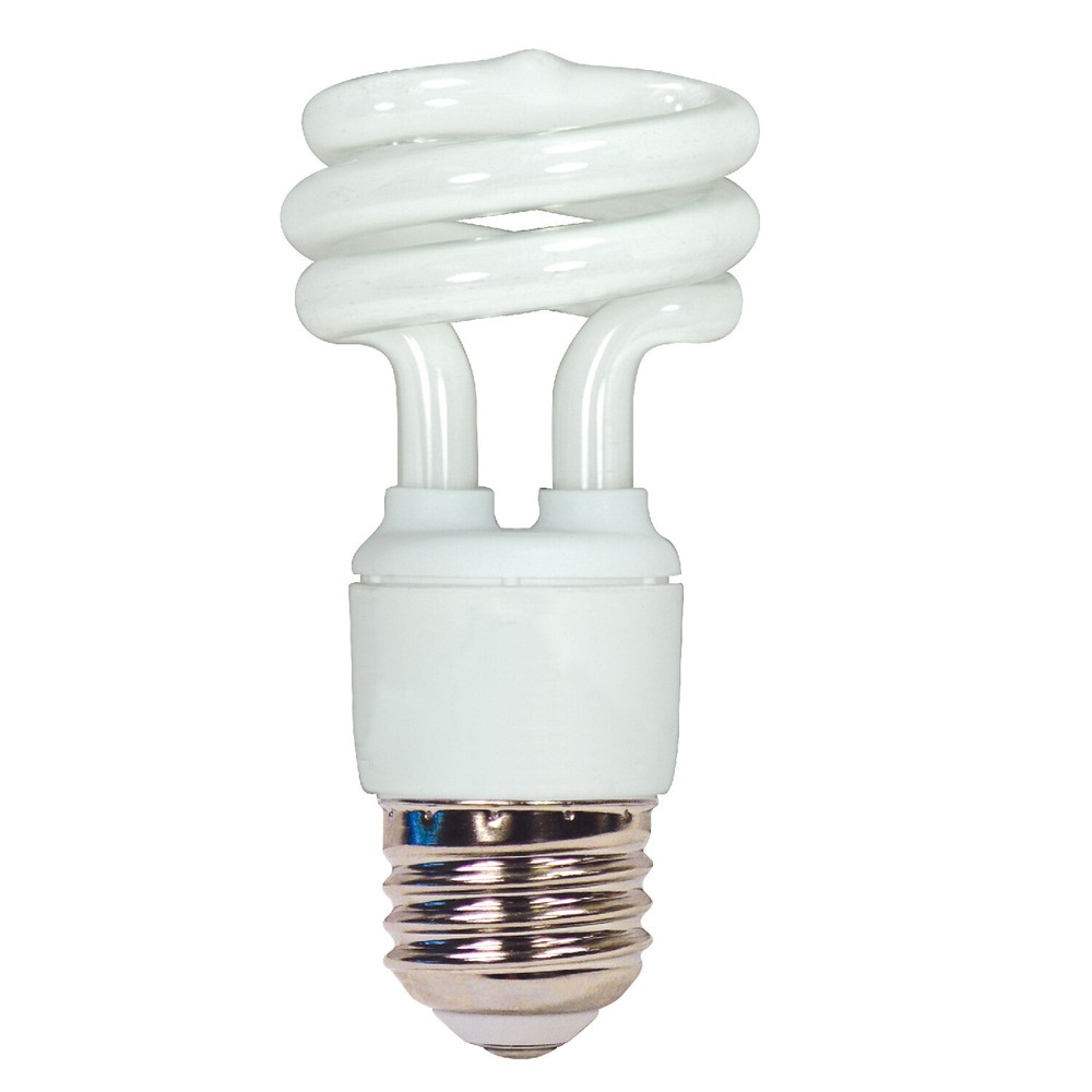 S7215 11W 120V T2 Mini Spiral Compact Fluorescent Medium E26 4100K Cool White