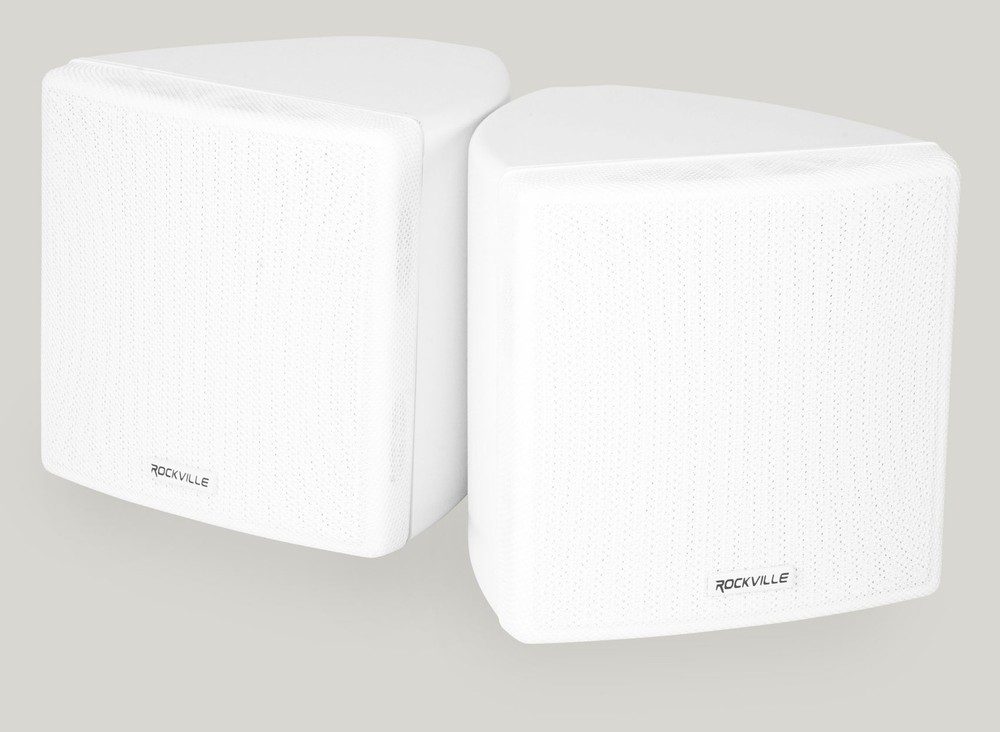 Technical Pro RX4CH Bluetooth Home Receiver+(8) 3.5" Cube Wall Speakers in White