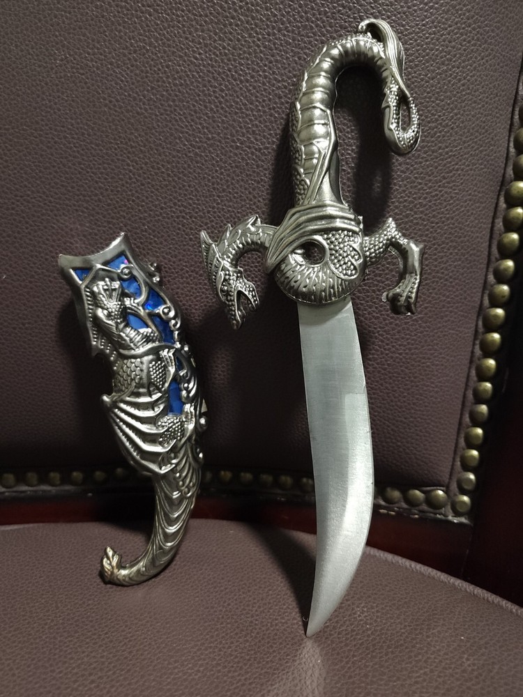 Blue Dragon Dagger Knife 15 Inch