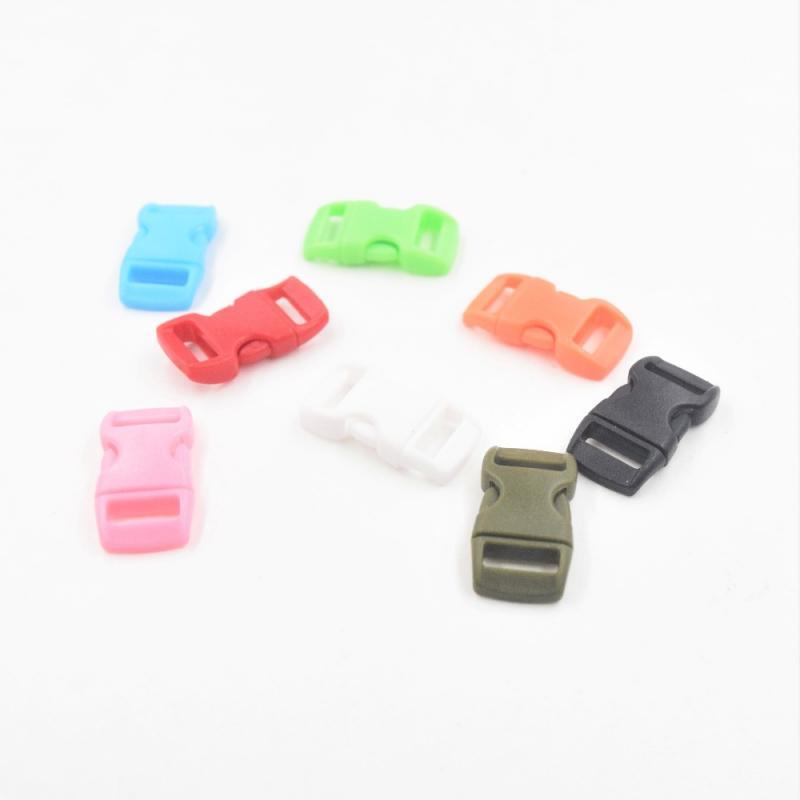 25pcs Side Release Plastic Buckles Clips For Webbing 10mm various colors
