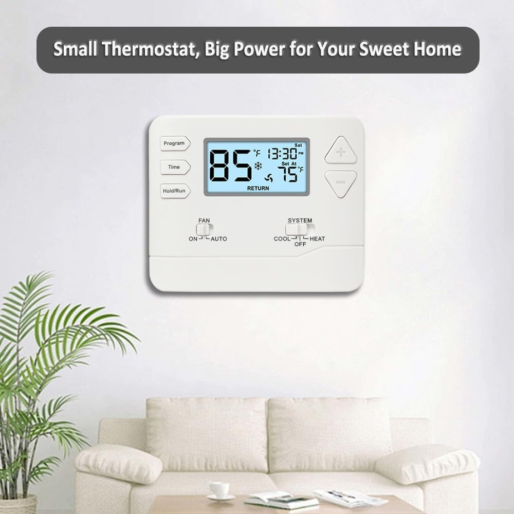 Programmable Thermostat for Home,Conventional Single-Stage Systems,5-1-1 Day Pro