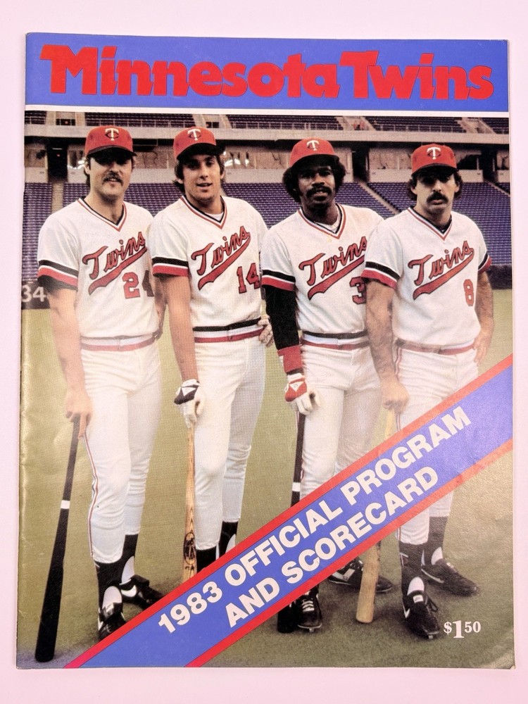 1983 Minnesota Twins Baseball Official Program & Scorecard MLB Vs Oakland As