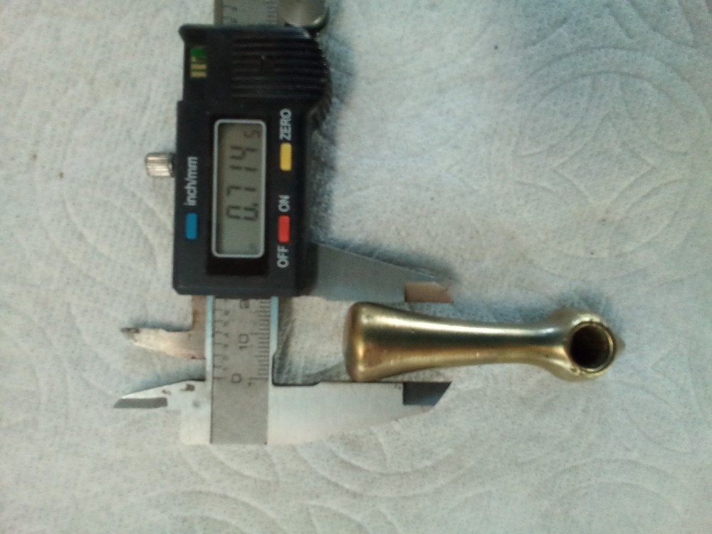 Vintage Solid Brass faucet/Shut-off Handle in nice condition w/ marks from use.