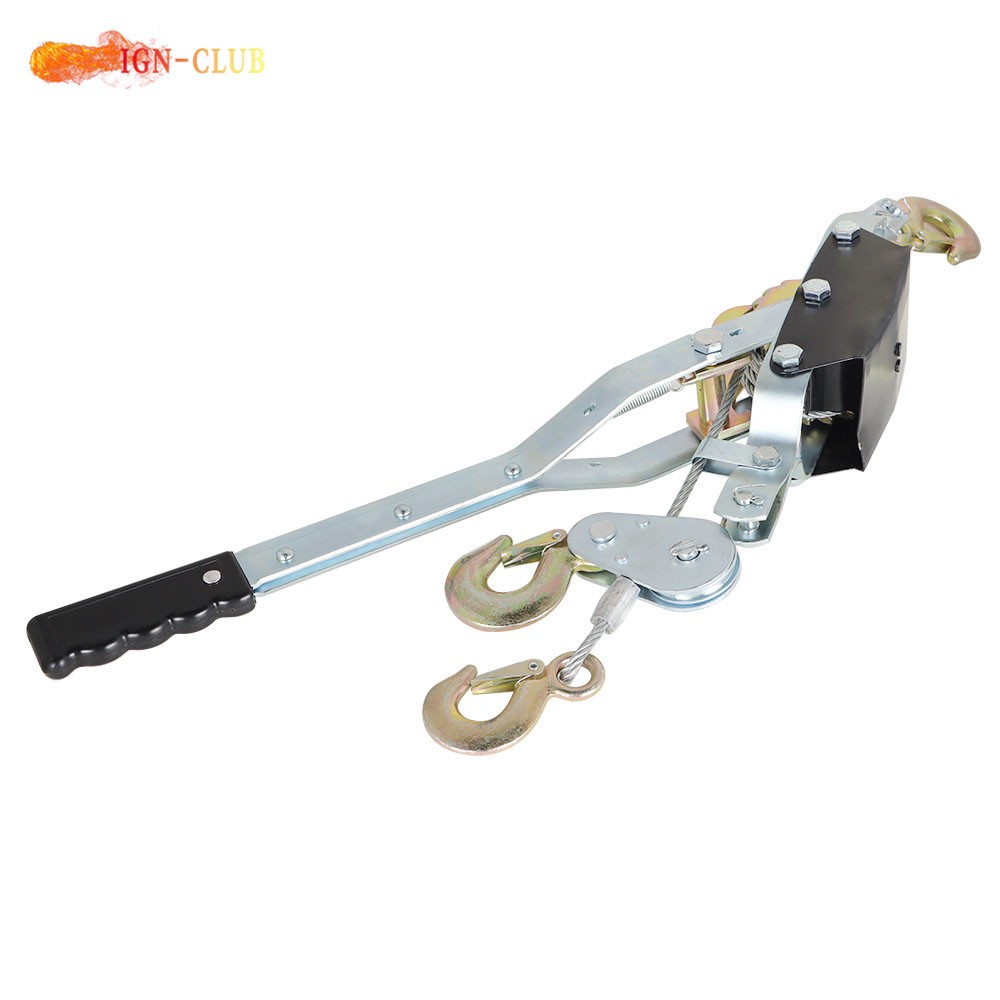 Cable Puller 4 Ton Dual Gear Power Puller Heavy Duty Hand Power