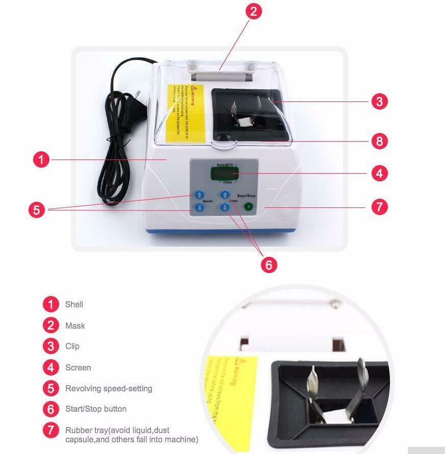 Dental Lab Digital Amalgamator with LCD Display Blending Capsule Mixer Green UPS