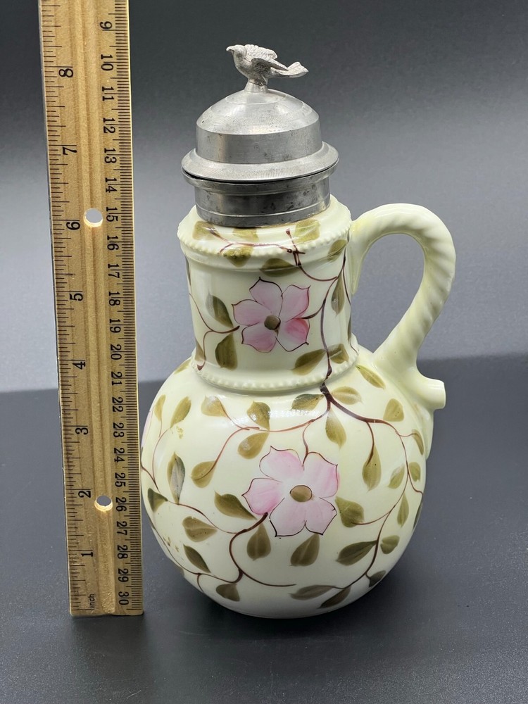 Fantastic Victorian Syrup Pitcher, 8"