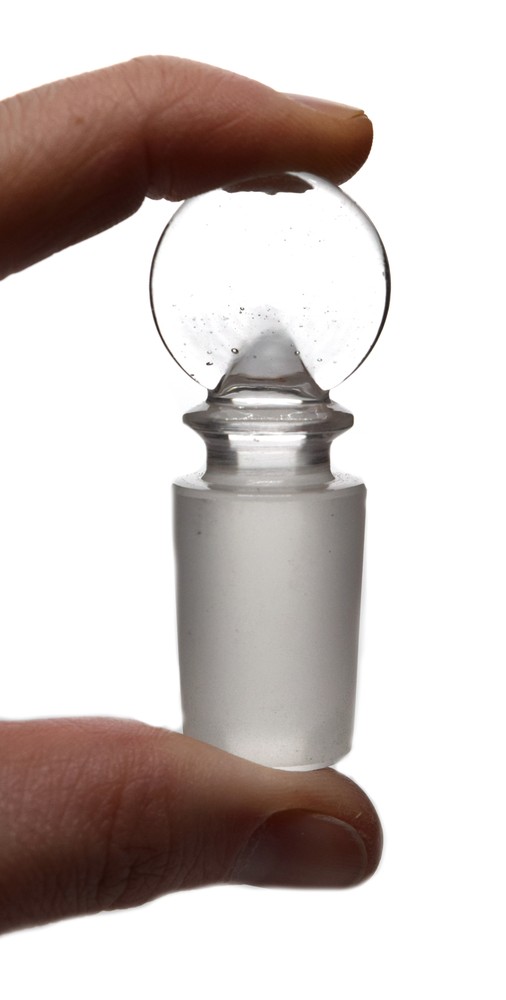 Stopper - Flat Head, Solid Cone, Borosilicate Glass, Size 19/26 - Eisco Labs
