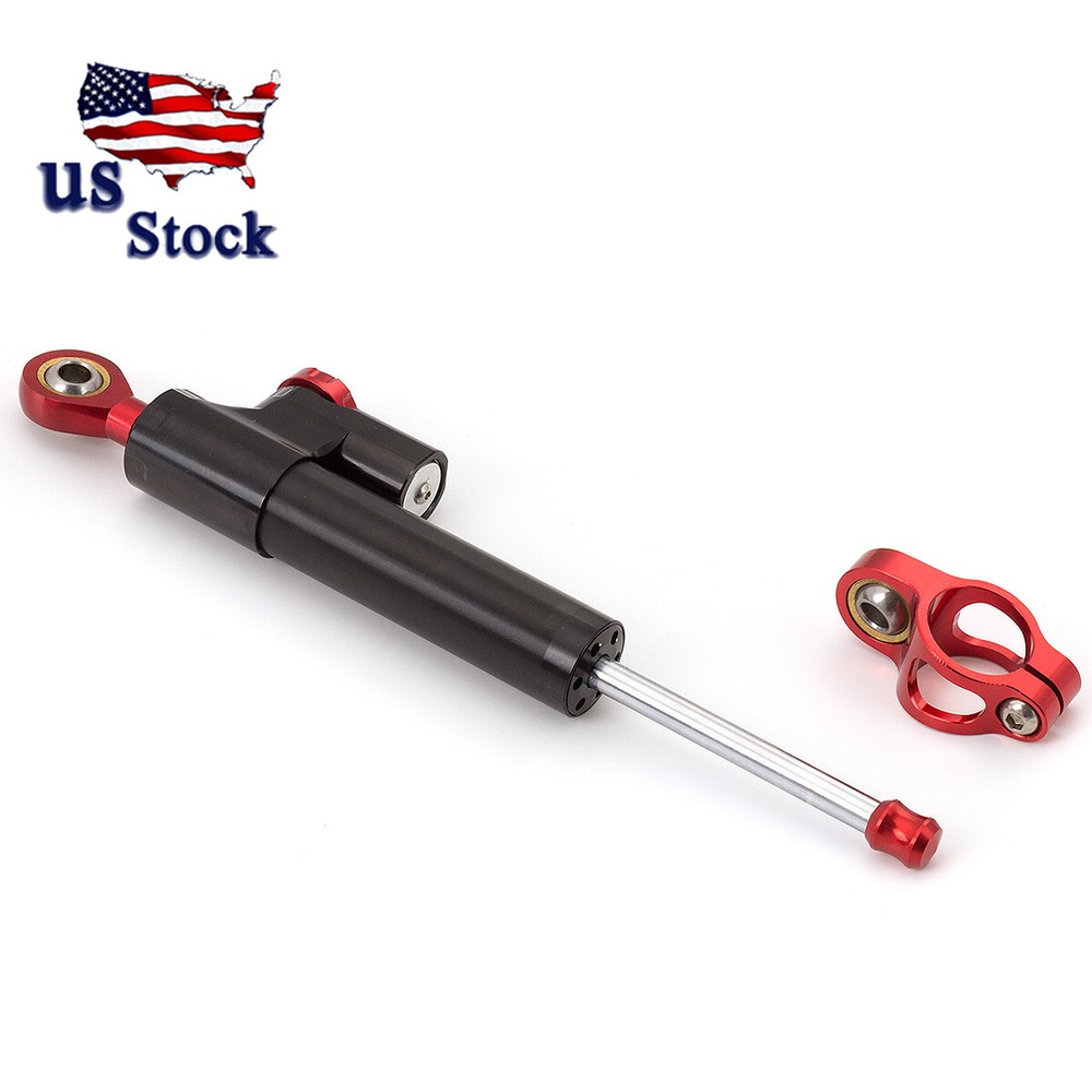 US For Yamaha CNC Motorcycle Steering Damper Stabilizer Linear Reversed Black