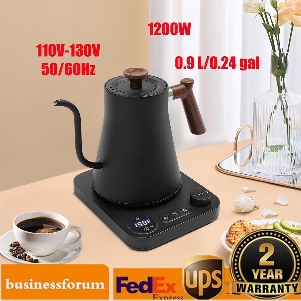1200W Electric Gooseneck Coffee tea Kettles 900ml Hot Water Boil Kettle 110-130V