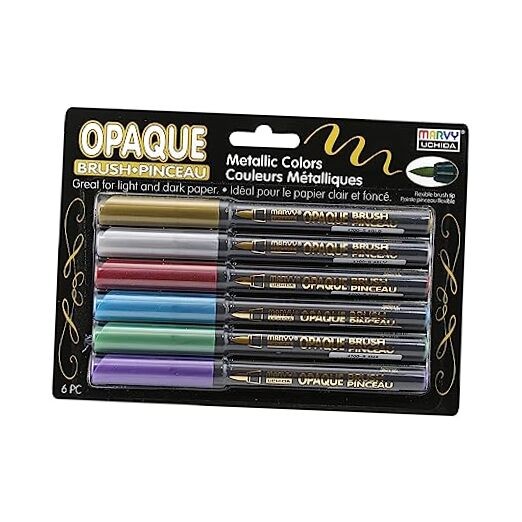 Marvy Uchida Set Opaque Brush Marker, Multiple