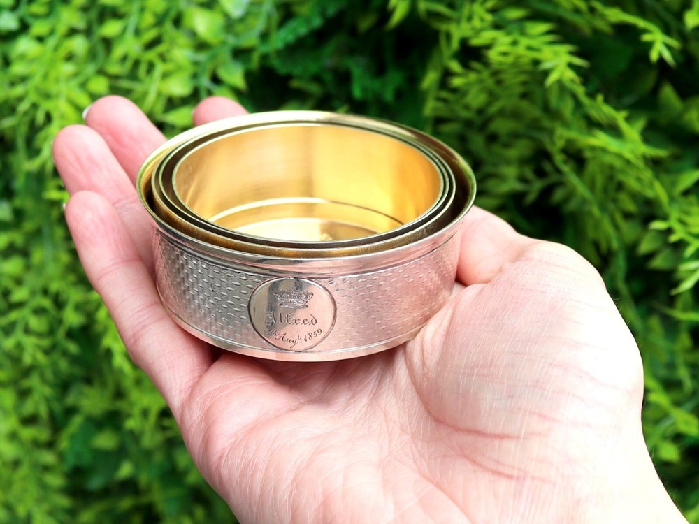 Antique Victorian Sterling Silver Travelling Collapsible Beaker